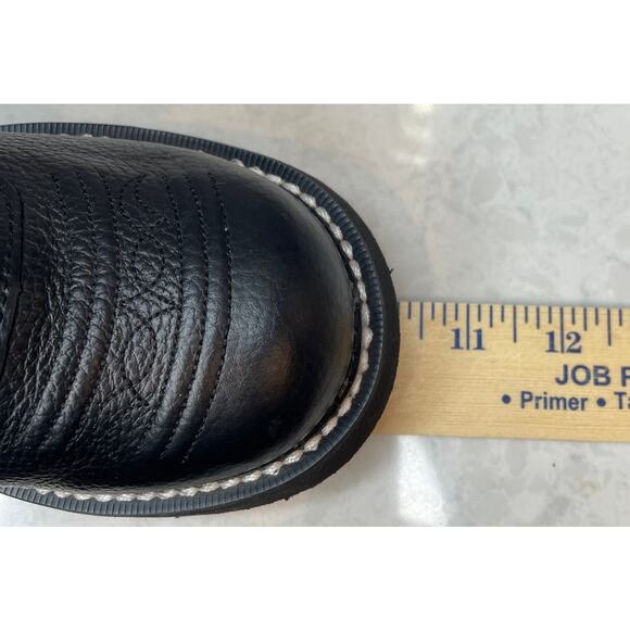 JUSTIN GYPSY L9905 Gemma Short Western Cowgirl Boots Size 6.5B Black & Turquoise - Picture 12 of 15